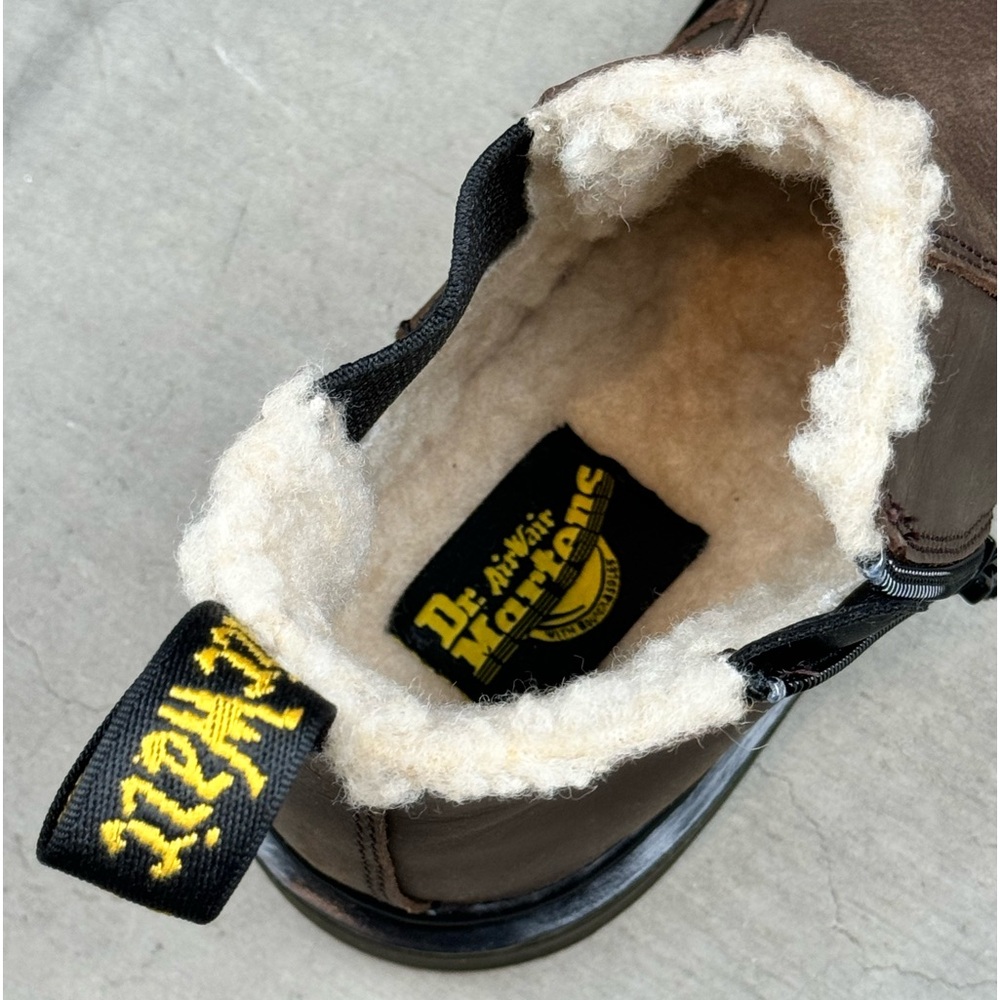 DR. MARTENS NWOB Leonore Chelsea Brown Leather Boots - Picture 10 of 10